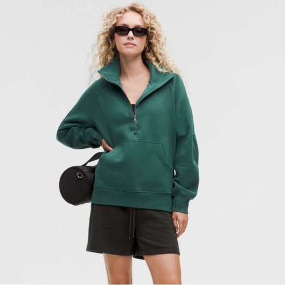 NEW Lululemon Scuba Oversized Funnel-Neck Half Zip Storm Teal Long (M/L) - Picture 7 of 7